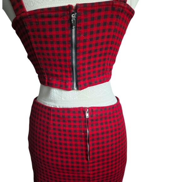 Gingham Plaid CropTop & Skirt Set, Forever 21 - L - Picture 11 of 12